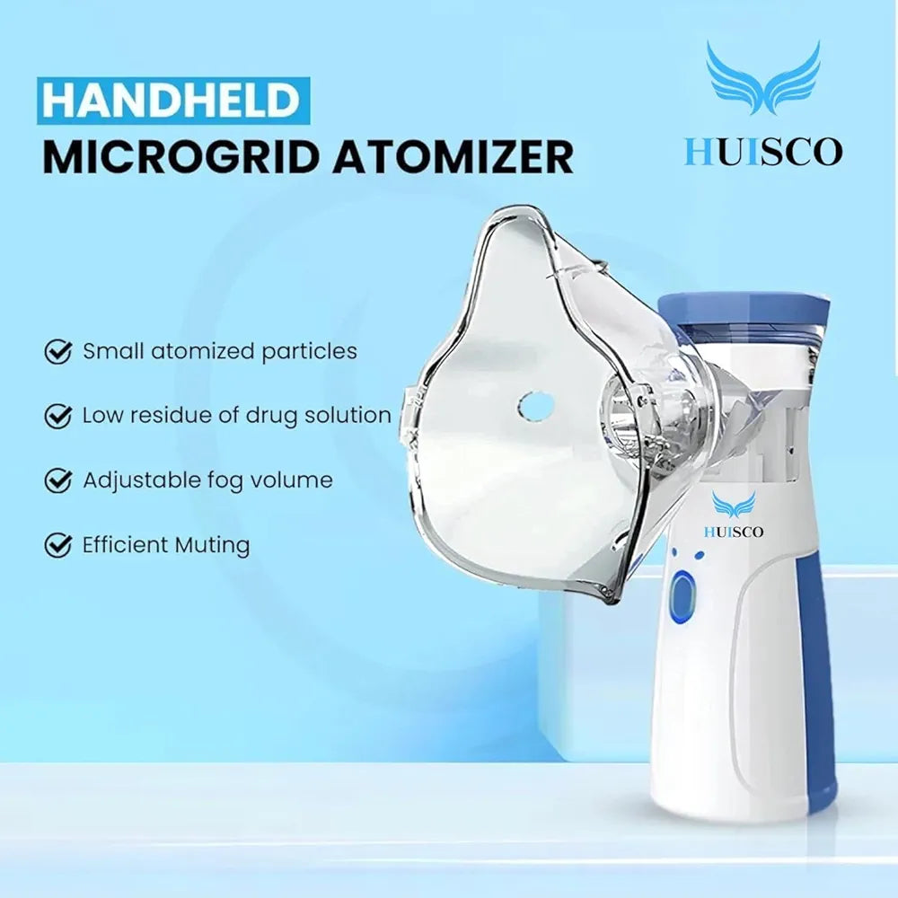 Portable Mesh Nebulizer for Adults & Kids – Quiet, Compact, and Effective for Cough, Cold, and Asthma Relief