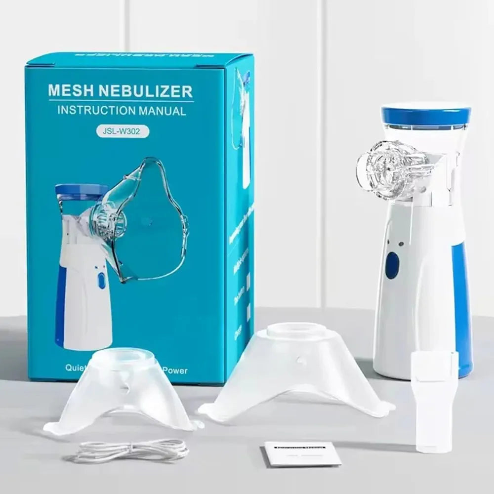 Portable Mesh Nebulizer for Adults & Kids – Quiet, Compact, and Effective for Cough, Cold, and Asthma Relief