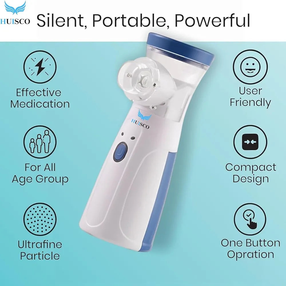 Portable Mesh Nebulizer for Adults & Kids – Quiet, Compact, and Effective for Cough, Cold, and Asthma Relief